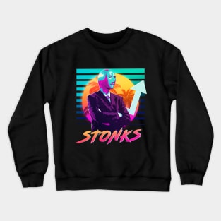 Stonks, Dank memes, vintage v1 Crewneck Sweatshirt